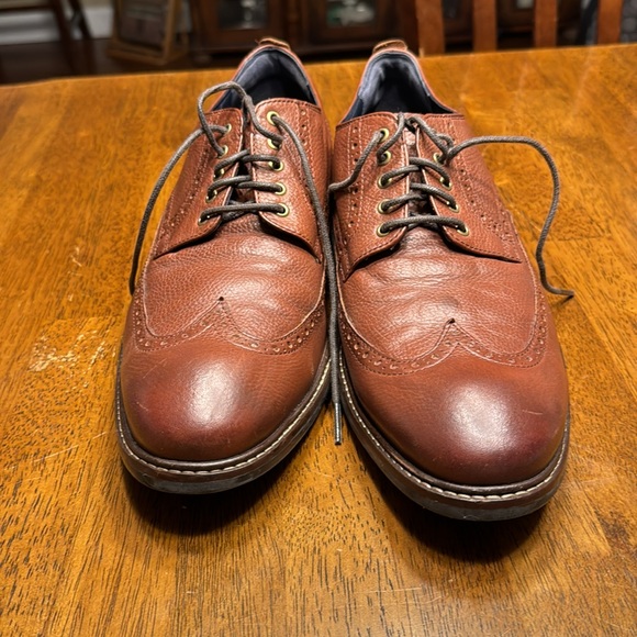Men’s  Cole Haan Grand OS brown leather Wingtip Oxford. size 11M - Picture 2 of 10